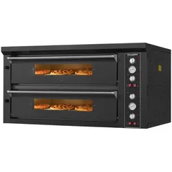 Elektrischer Pizzaofen 6+6 x Ø34 cm LARGE (16kW - 380V) Serie "PIZZA CHEF" PREMIUM - GOLDINOX