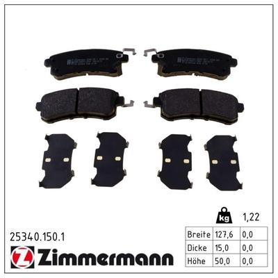 ZIMMERMANN Bremsbelagsatz, Scheibenbremse 25340.150.1 Hinterachse für INFINITI