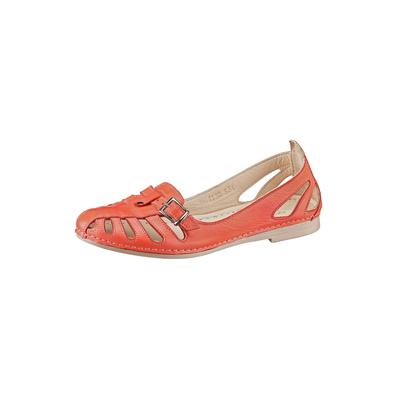 Slipper GEMINI, Damen, Gr. 38, orange (koralle), Glattleder, Schuhe Slipper