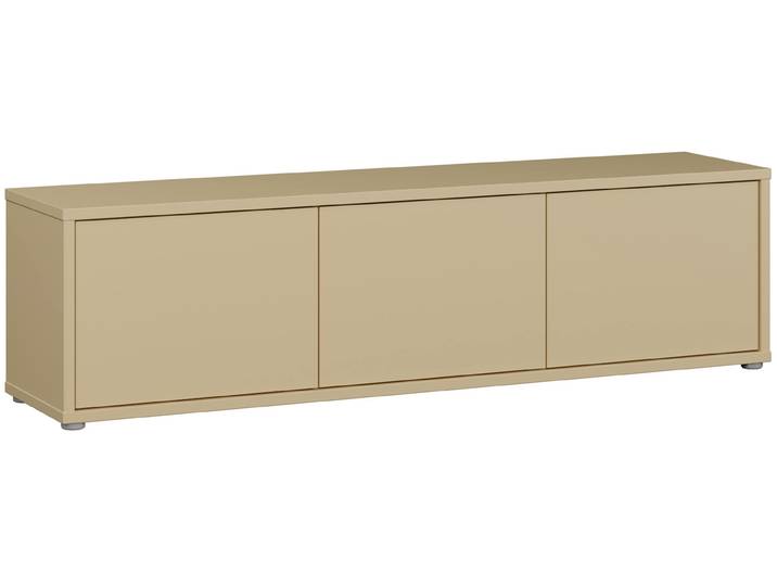 Lowboard FORTE Alice Springs, TV-Board, viel Stauraum, grosse Türen zum Aufklappen , beige (gelb), B:154,2cm H:41,5cm T:34,9cm, Holzwerkstoff, Sideboards, Lowboard, B/H/T 154,2/41,5/34,9 cm Klapptüren