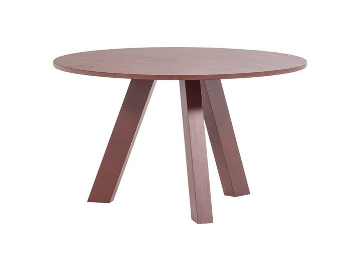 Livetastic Esstisch Rhonda, Bordeaux, Holz, Eiche, vollmassiv, rund, eckig, 129x75x129 cm, Esszimmer, Tische, Esstische, Esstische rund