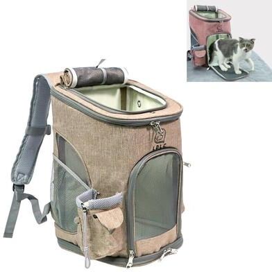 Inspired Deals Portable Breathable Pet Carrier Backpack For Cats & Dogs Foldable Travel Bag ginger Yellow