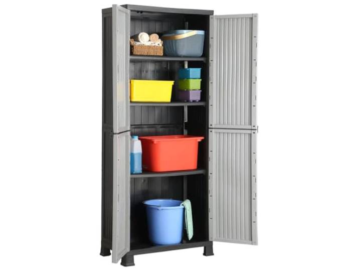 GPWERSDF Kunststoffschrank 68x39x171,5 cm mit Verstellbaren Einlegeböden Leicht zu reinigen, kompaktes Design, vielseitig einsetzbar, flexibler Stauraum