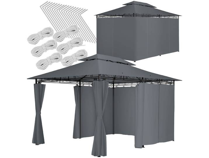 Tonnelle Emine 4 x 3 m - gris anthracite
