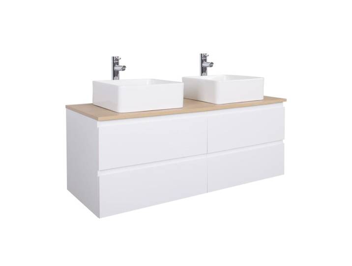 Ensemble meuble double vasque suspendu 120cm