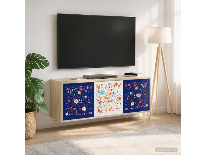 vidaXL Wandmontierter TV-Schrank MAINZ 102 x 33 x 40 cm Sonoma-Eiche