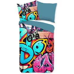 Traumschlaf, Bettwäsche, Street Art (Bettwäsche Set, 135x200 cm, 80x80 cm)