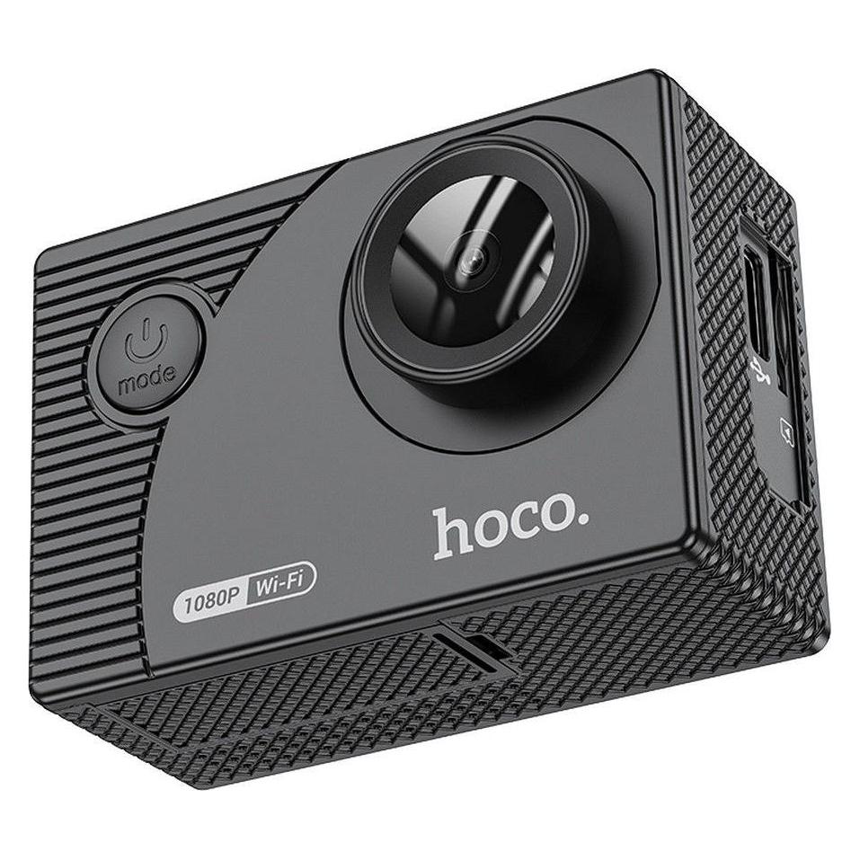 Hoco Headphone with microphone sports camera with screen 2" 1080P/30fps DV100 black (30p, WLAN) (48641712)