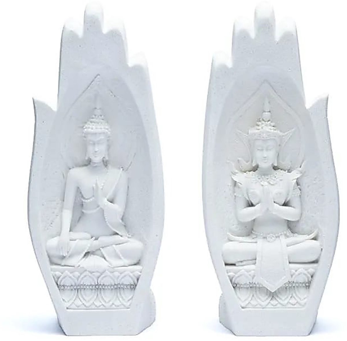 Phoenix Import Mani Bhadra Namaste Mudra Handen met Boeddha wit voor volwassenen