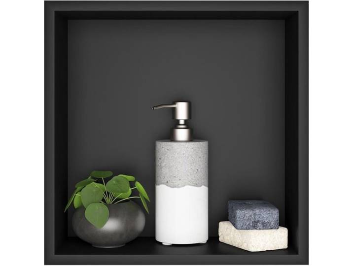 Niche Salle de Bain Niche Murale Douche Acier Inoxydable Niche Murale Douche Seule Couche Niche Douche Encastrable 32x32x12.5cm No