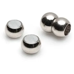 Magnetverschlüsse, silber, 2 Paar