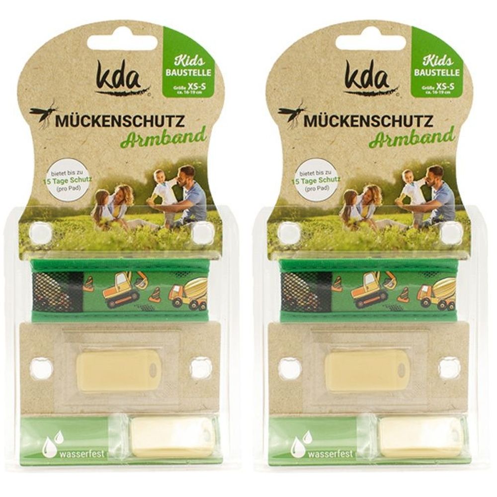 2x Mückenschutz Armband Kinder Baustelle 2x1 St