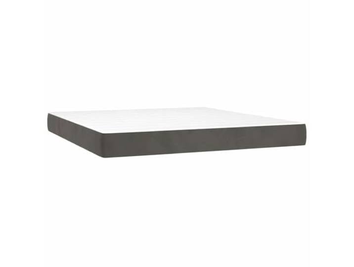 TUERYAFEK Taschenfederkernmatratze Samt Dunkelgrau 160x200x20 cm Mittelharte Stutzung, Komfortschaum, Gerauschdampfend, Fur Rucken- Und Bauchschlafer