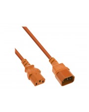 InLine Spannungsversorgungs-Verlängerungskabel IEC 60320 C13 bis C14 250 V 50 cm orange (16505O)