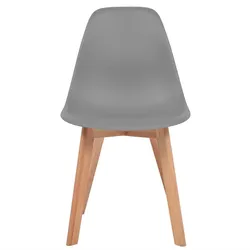 vidaXL Esszimmerstühle 6 Stk. Grau Kunststoff