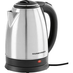 GourmetMaxx Wasserkocher schnurlos Edelstahl, Schwarz Fassungsvermögen: 1.8 13704