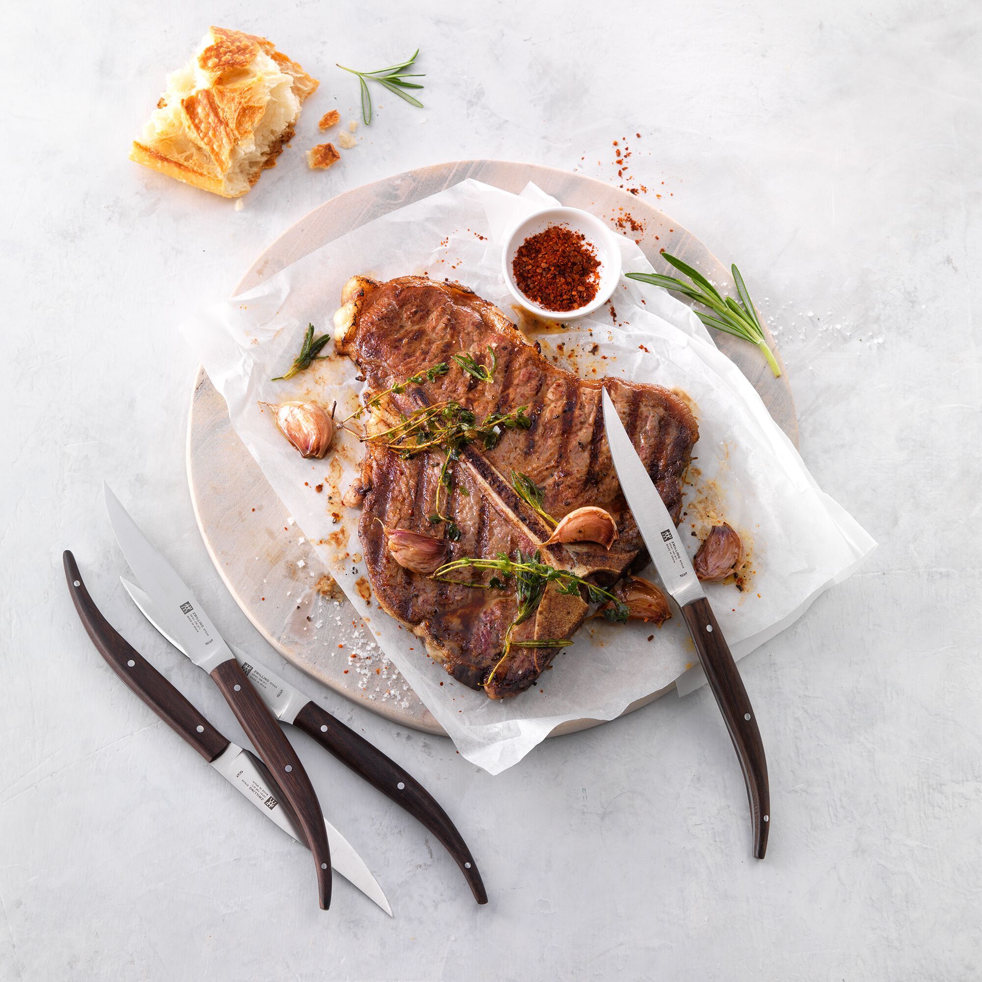 ZWILLING STEAK-SETS - Steakmessenset - 4 stuks bruin