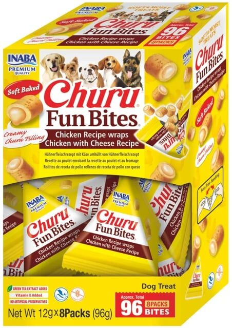Churu Dog Fun Bites Receta de Pollo con Queso 8 uds x 12g