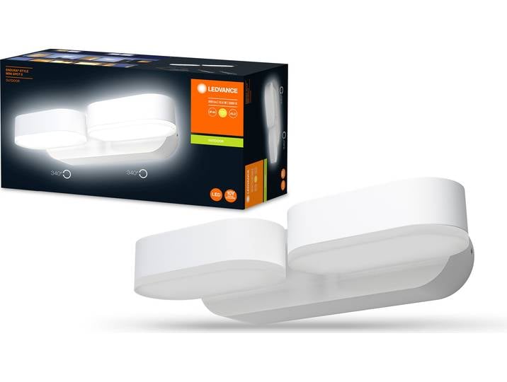 Ledvance LED Außenwandleuchte Endura Style Mini Spot II Weiß IP44 13W 800lm Warmweiß 3000K