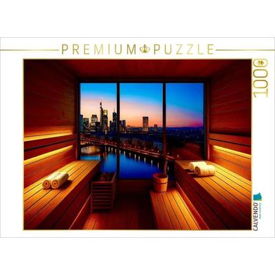 CALVENDO Puzzle In der Skyline-Sauna | 1000 Teile Lege-Größe 64x48cm Foto-Puzzle für glückliche Stunden
