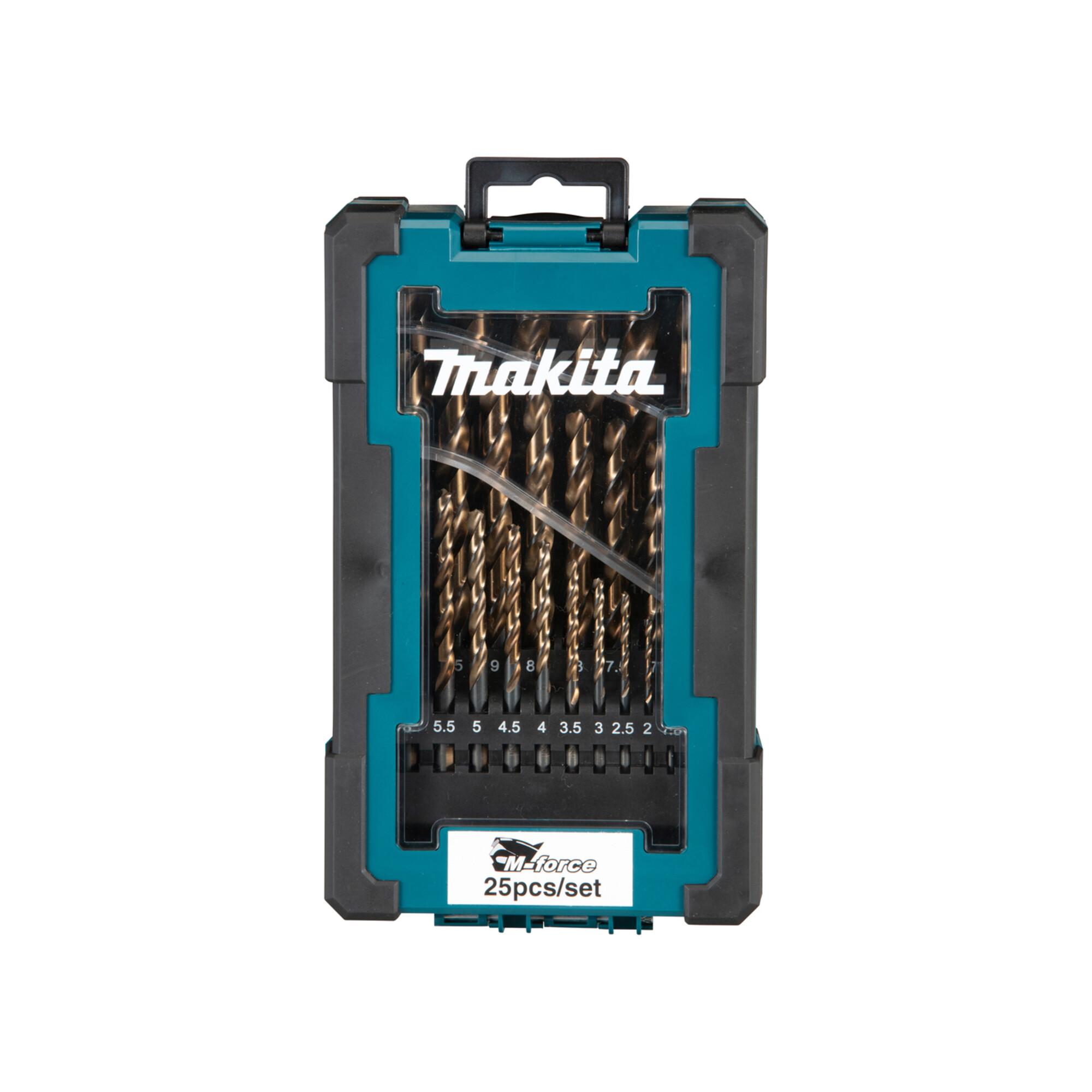 Makita D-67599 Bohrer-Set M-Force aus HSS-Stahl mit 25 Teilen)