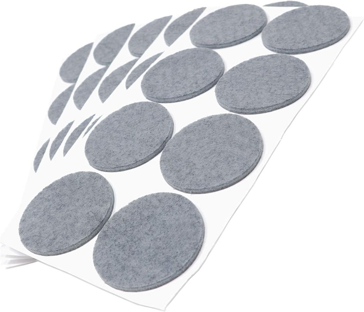 40x Zelfklevende Viltglijders Rond Grijs Ø50mm - Meubelbeschermers voor Parket en Laminaat