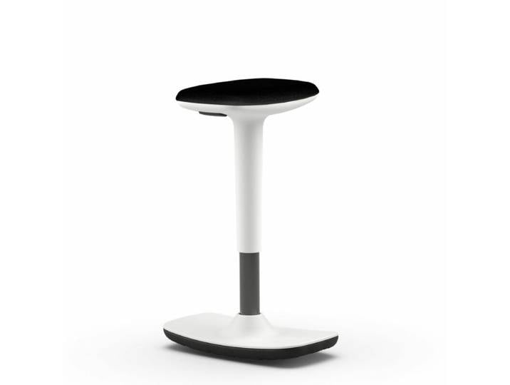 Nowy Styl Timmi Steh-/Sitzhocker - Kunststoff weiß Drehfunktion, manuelle Sitzhöhenverstellung Modern