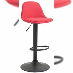 CLP Barhocker Kiel Stoff schwarz/rot