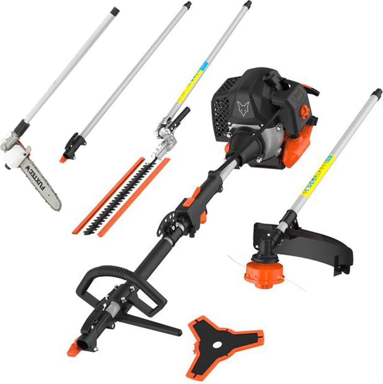 Fuxtec FX-MT252ER 5-in-1 benzine multifunctionele tuingereedschap met 52ccm 2-takt motor en 40cm werkbreedte