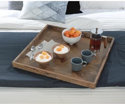 "Signature Design by Ashley Heddford Brown Tray - 27"" W x 27"" D x 2"" H"