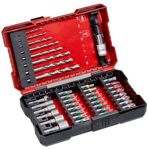 Einhell Bohrer-Bit-Set L-Box, 49108911, 39-teilig, Schlitz, Kreuz, Torx, Bohrer etc.