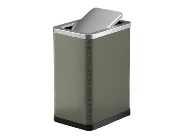 Haushaltsmülleimer Mülleimer Mit Schwingdeckel for Badezimmer(Green,15L)