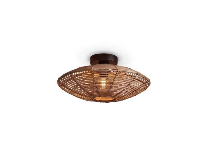 Plafonnier rotin brun ø40cm