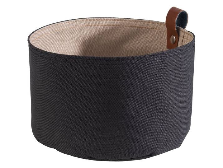 Brotkorb Aps schwarz Stoff T 17 cm - Farbe: Schwarz/Beige - Brotkorb
