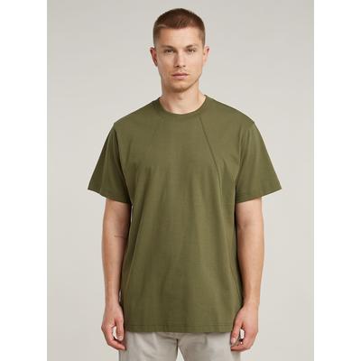T-Shirt G-STAR "Seam Detail Loose T-Shirt", Herren, Gr. XS, grün (shadow olive), Obermaterial: 100% Baumwolle, Shirts T-Shirt