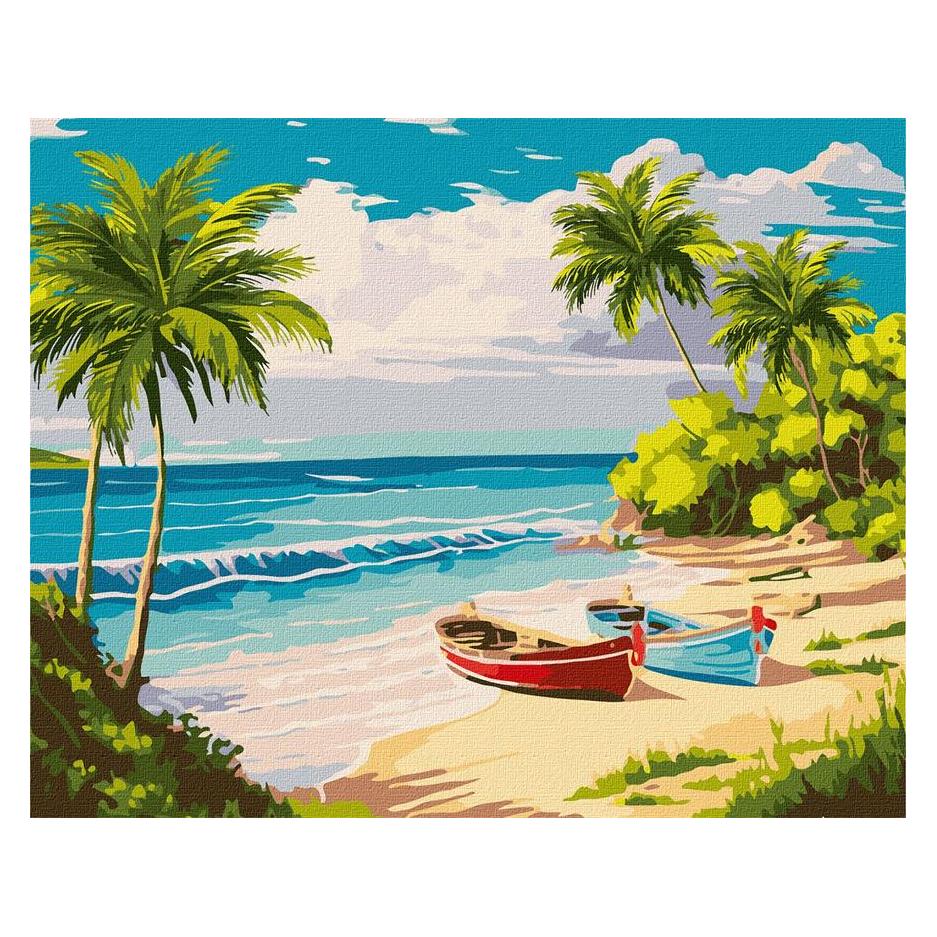 Ideyka Malen nach Zahlen - Wunderbare Insel 40 x 50 cm (KHO2785)
