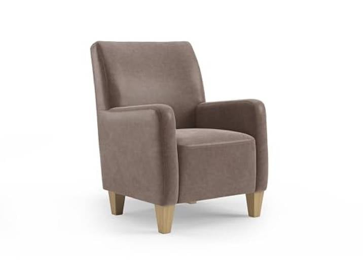 Cavadore Sessel Vida / Polstersessel im trendigen Design / 74 x 93 x 81 / Mikrofaser, Hellbraun