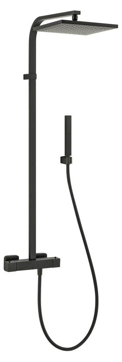 DIMY Duschsäule mit Thermostat-Armatur, schwarz