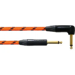 BLACKLIGHT 6PRO - Instrumentenkabel BLACKLIGHT PR, 6 m, gew., orange, 6,3 mm Klink