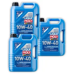 3x Motoröl LIQUI MOLY 1301 Super Leichtlauf 10W-40 Motorenöl Motor Öl 5 Liter