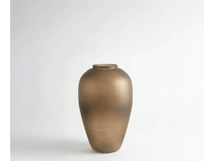 DELIFE Vase Rondia B17 x T17 x H28 cm Glas Aurum Mundgeblasen, Wohnaccessoires