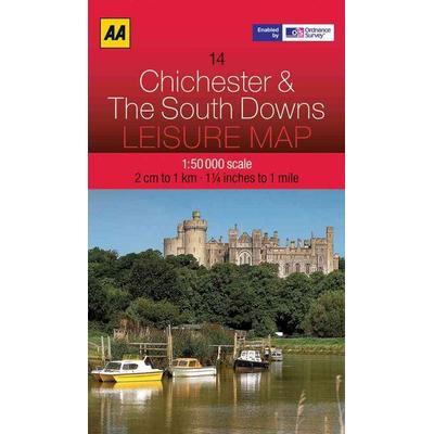Leisure Map WK 14 Chichester, Karte von Aa Publishing, Automobil Association, 978-0-7495-7281-5