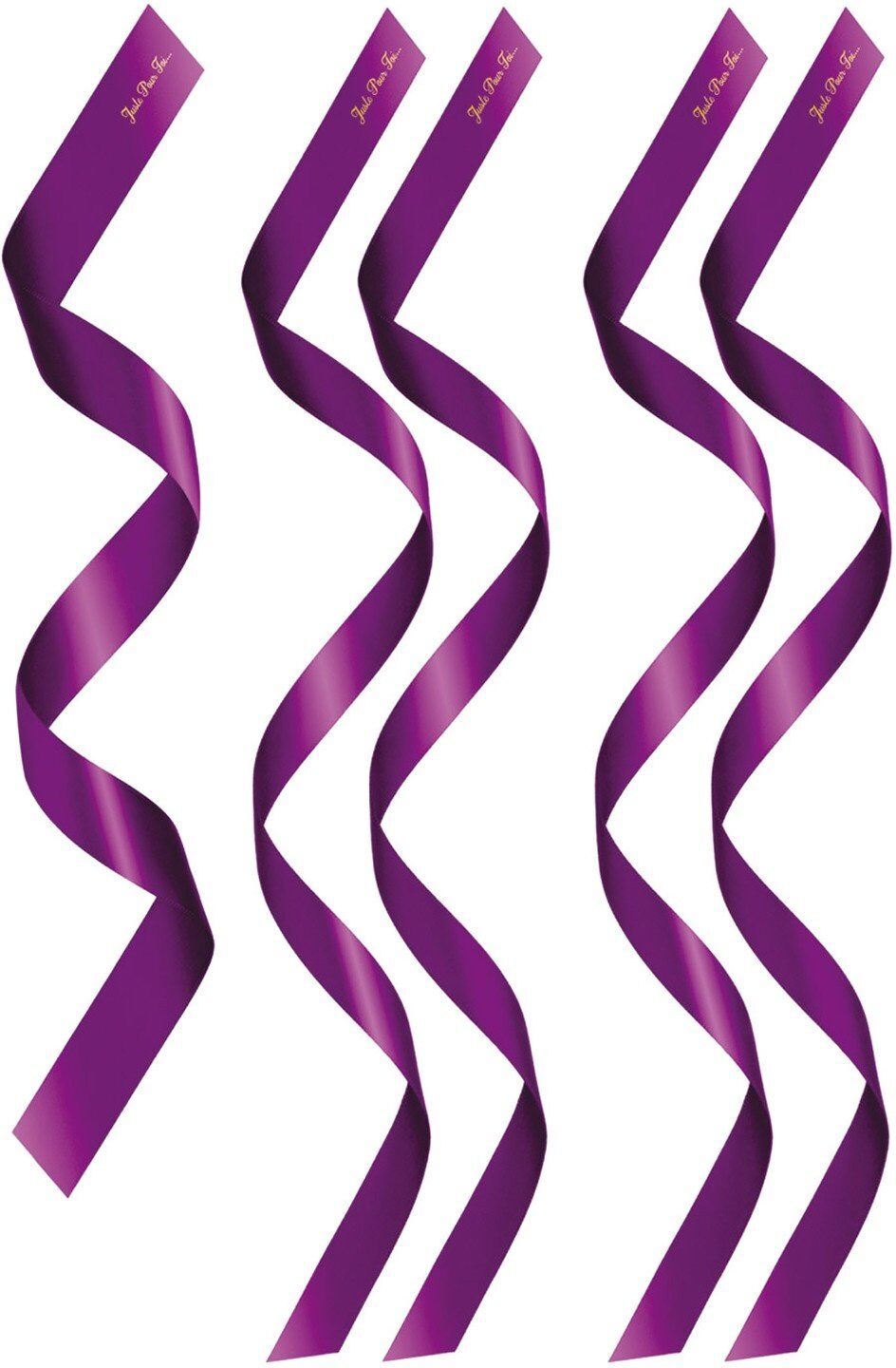 Sweet Caress Set de 5 bandeaux satinés violets chevilles poignets et yeux