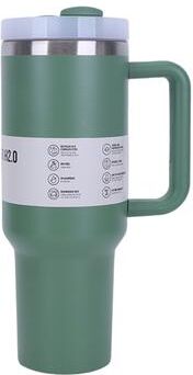 Multicon Wholesale Hub 40 OZ Traveler Tumbler Stainless Steel Water Bottle Leak Resistant Vacuum Insulated Mug Lid Portable Coffee Cup green