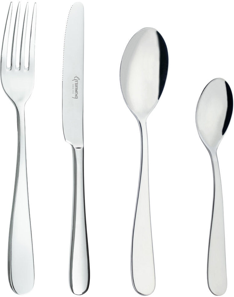 Grunwerg Clarence 24 Piece Cutlery Set for 6 People, 18/10 Stainless Steel Steel 24