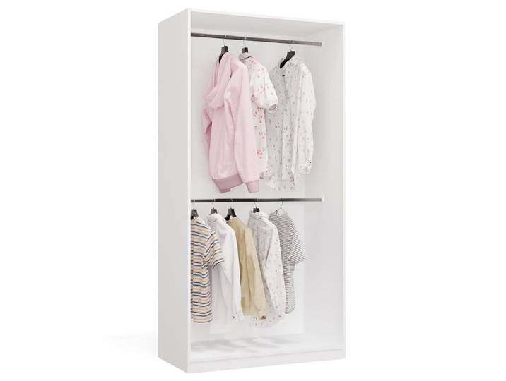 ibonto Kleiderschrank Offener Kleiderschrank mit Kleiderstange und 6 Ablagen, modular