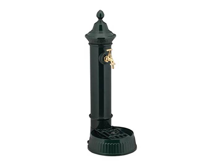 Relaxdays Fontaine Antique Design nostalgique antiquité Aluminium Jardin Robinet HxlxP: 72x26x31cm\, Vert foncé