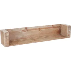 Wandregal HWC-A15, Hängeregal Bücherregal, Tanne Holz rustikal massiv MVG-zertifiziert ~ 80cm