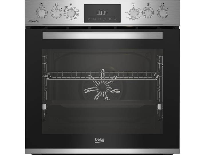 BEKO Elektro-Herd-Set BBUMA1132 , Energieeffizienz: A+, schwarz (edelstahl), Herdsets, Knusprige Ergebnisse mit wenig Fett mit der AirFry-Funktion, Elektro-Herd-Set