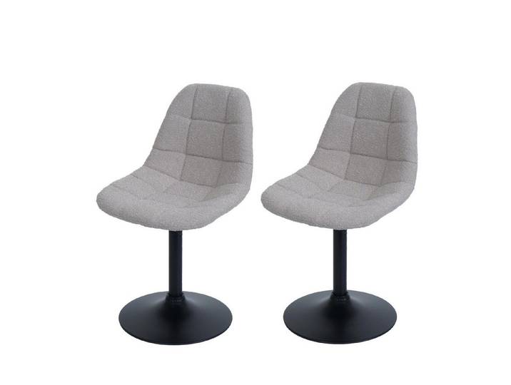 PROREGAL® Esszimmerstuhl Esszimmerstuhl drehbar, Material, Farbe (2 St), bequemer um 360° drehbarer Schalensitz